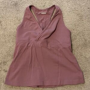 Lululemon Athletica Wrap V Neck Tank Top Womens Size Small Mauve